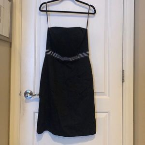Black strapless dress